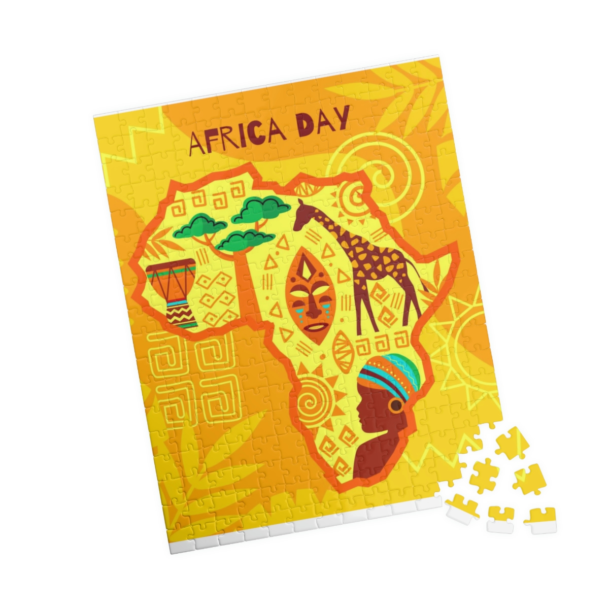 Africa Jigsaw Puzzle, Africa Map Puzzle For Family Time, Vertical ...